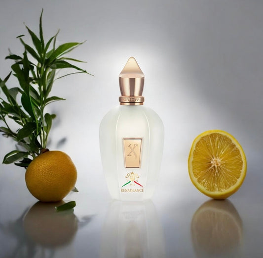 Xerjoff Renaissance, parfum de niche unisexe aux agrumes et bois précieux, disponible en parfumerie Casablanca.