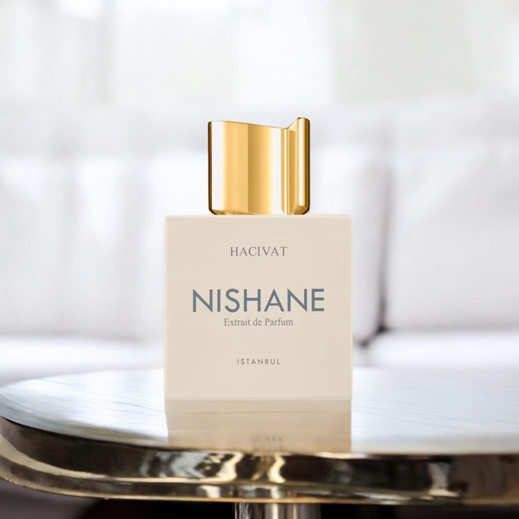 Hacivat Nishane, parfum de niche unisexe aux accords boisés et fruités, disponible en parfumerie Casablanca.